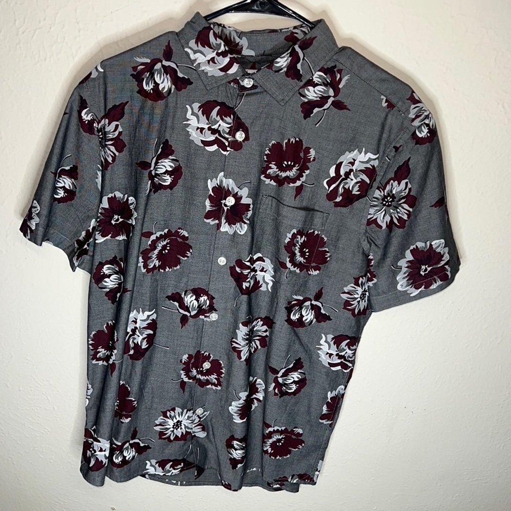 Express, Large, Short Sleeve Button Down Shirt